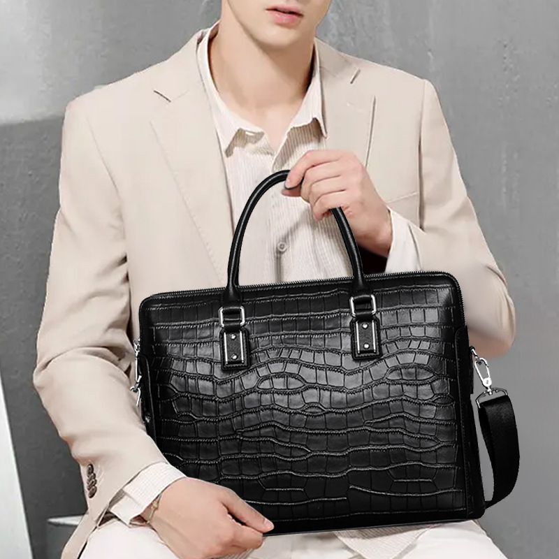 Leather Briefcase - Новая мужская деловая сумка из натуральной