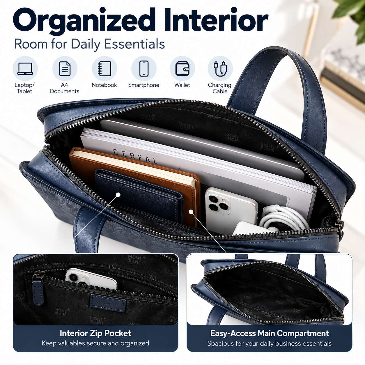 Роскошный мужской деловой порт – обзор и цена Leather Briefcase