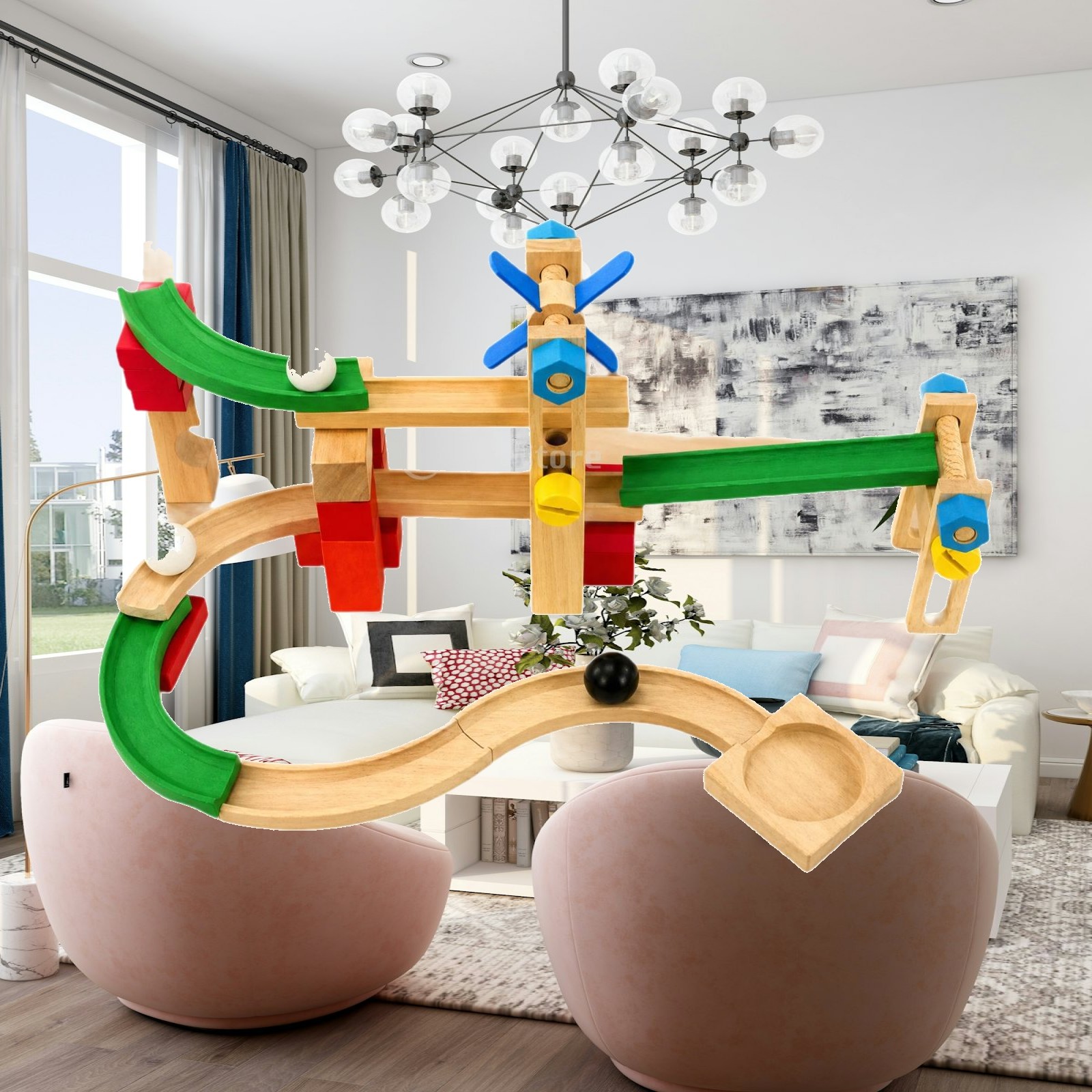 Деревянная дорожка для мраморн – обзор и цена Marble Coaster Set