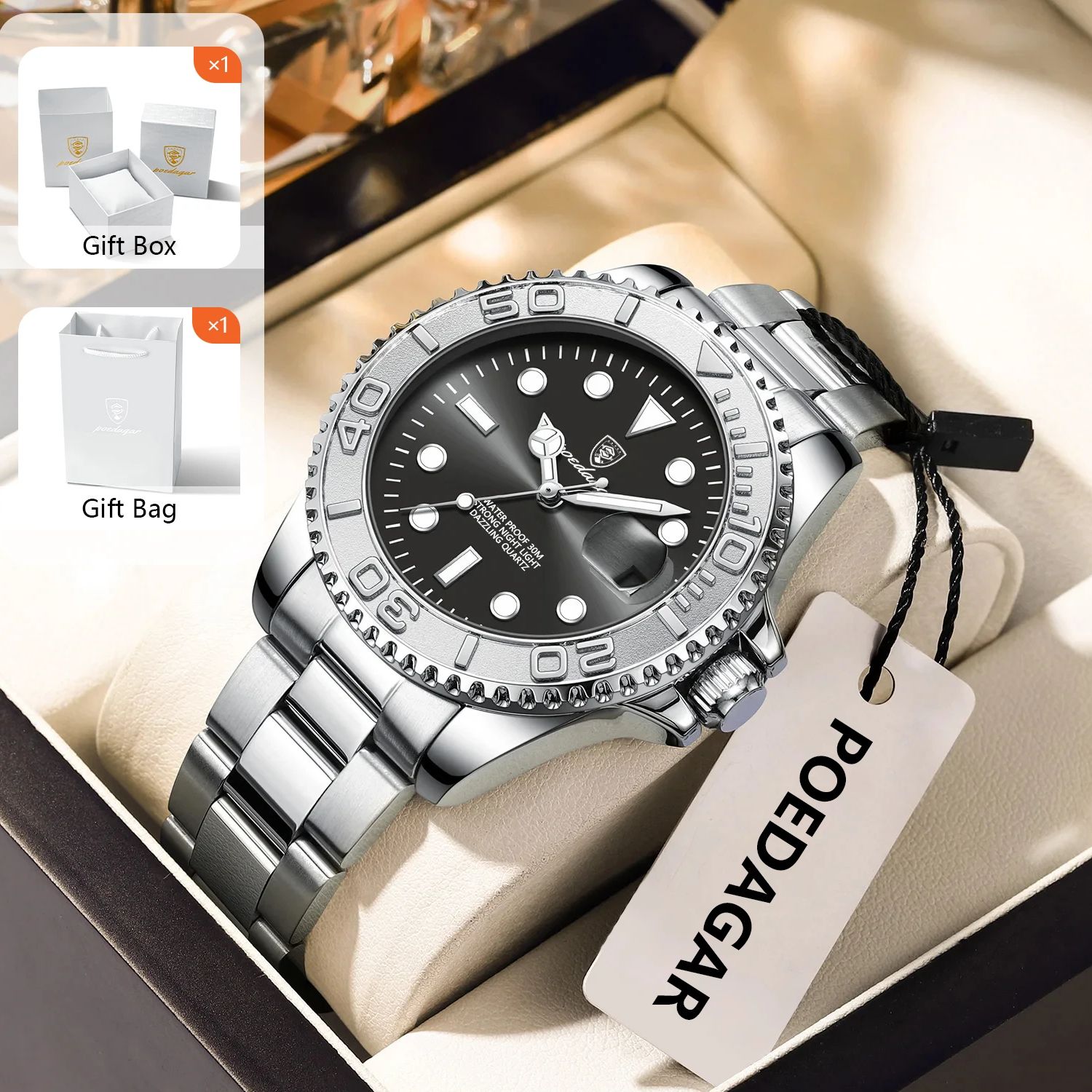 POEDAGAR модные спортивные муж – обзор и цена Luxury Watch Men